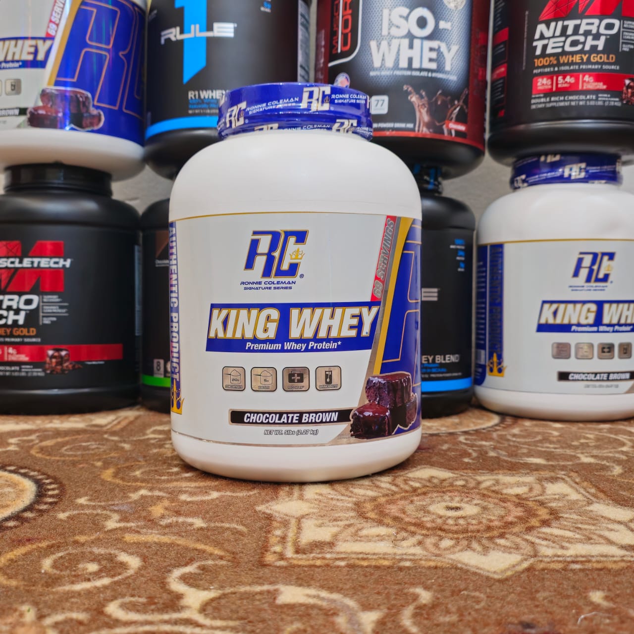 Ronnie Coleman King Whey Premium Whey Protein – Chocolate Brown (5 lbs / 2.27 kg)