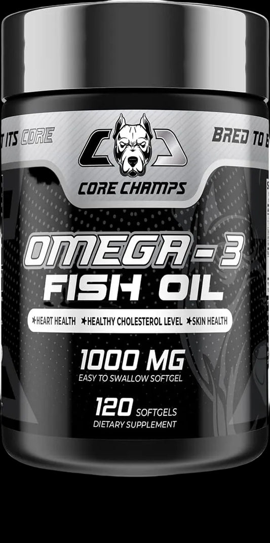 Core Champs Omega-3 Fish Oil 1000 mg – Daily Heart & Wellness Support (100 Softgels)