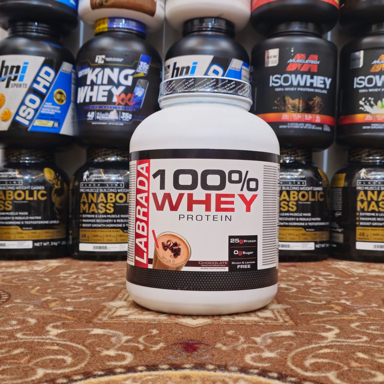 Labrada 100% Whey Protein – Chocolate Flavor, 25g Protein, Zero Sugar