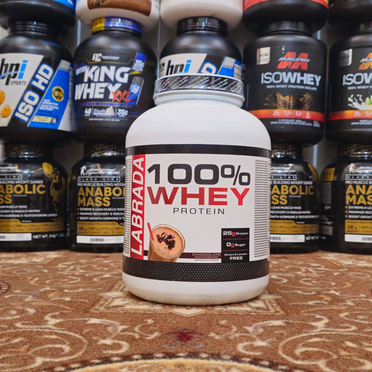 Labrada 100% Whey Protein – Chocolate Flavor, 25g Protein, Zero Sugar