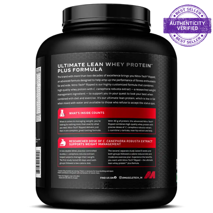 MuscleTech Nitro Tech – Ultimate Whey Protein for Lean Muscle Growth (Chocolate Flavor)